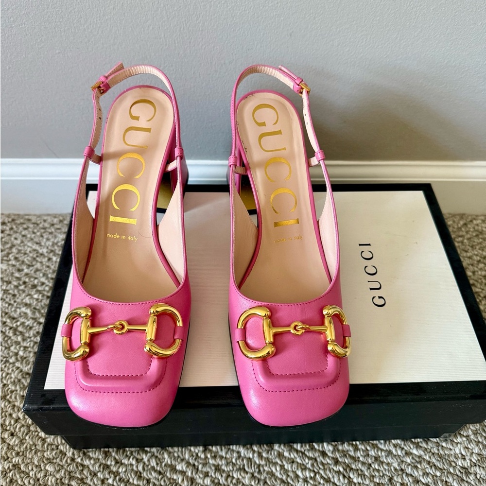 Gucci Pink Slingback Women's Shoes like new